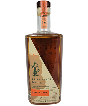 Hinterhaus Distilling Trapper's Oath 18 Year Rye is one of the best spirits for 2023. 
